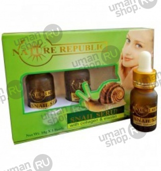 Омолаживающая сыворотка Snail Serum With Collagen & Elastin фото 1105