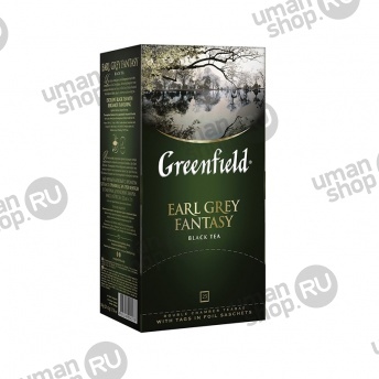 Чай черный GREENFIELD Earl Grey Fantasy, 25 пакетиков фото 1801