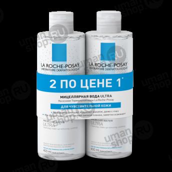 La Roche-Posay Набор из 2-ух Мицеллярная  вода ULTRA SENSITIVE для чувствительной кожи 400 мл фото 1656